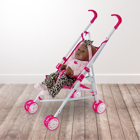 Pink Baby Doll Foldable Stroller by BiBi Doll - UKBuyZone