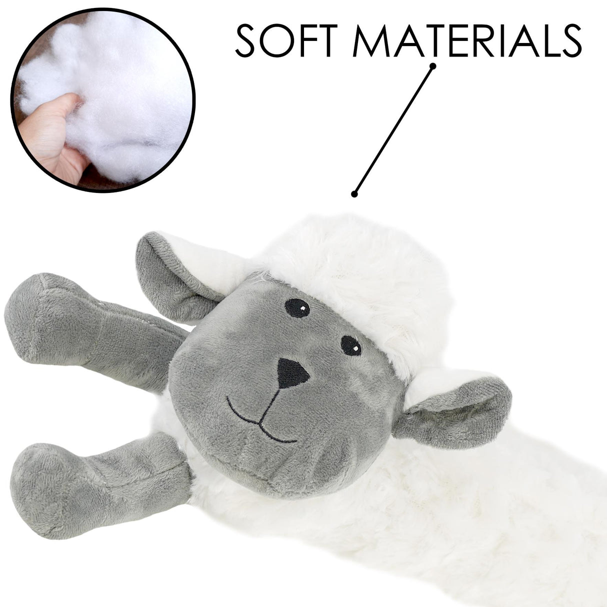 Novelty White Sheep Draught Excluder for Doors by The Magic Toy Shop - UKBuyZone