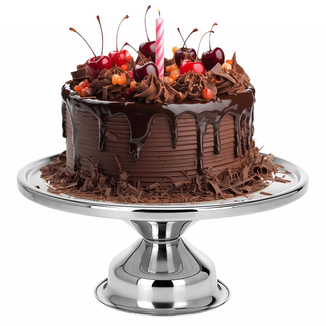 Stainless Steel Cake Stand 33 cm by GEEZY - UKBuyZone