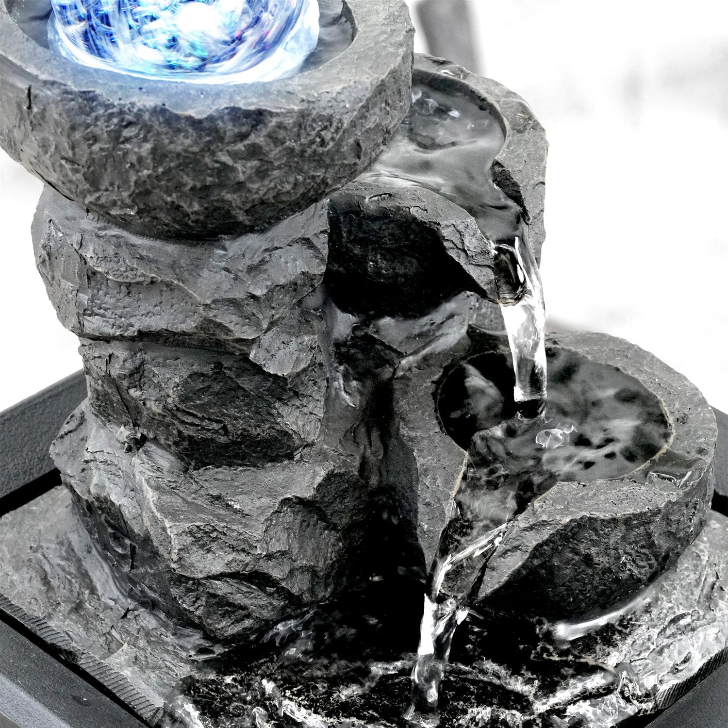Crystal Ball Water Feature Indoor With LED by GEEZY - UKBuyZone