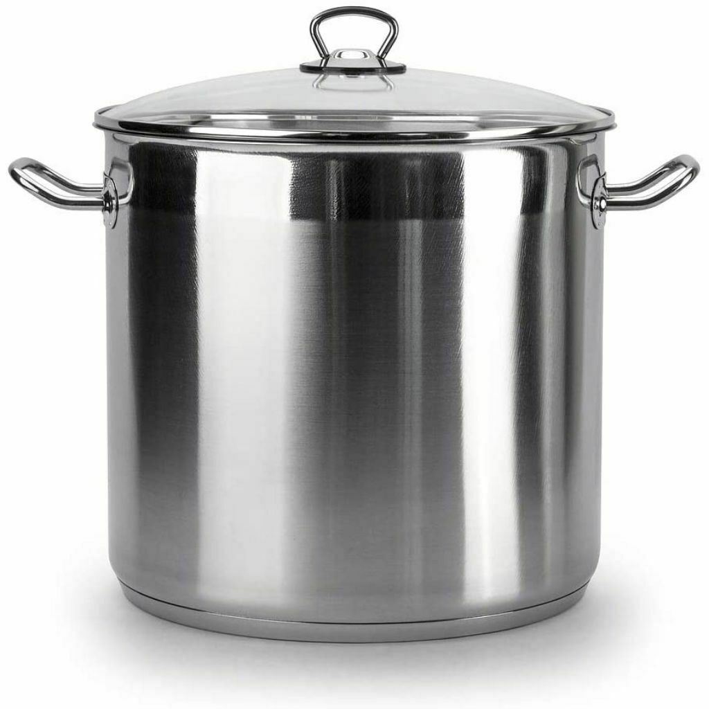 10 Litre Stock Pot With Glass Lid by GEEZY - UKBuyZone