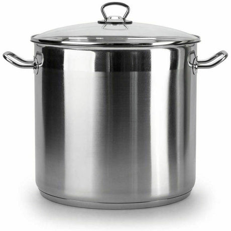 10 Litre Stock Pot With Glass Lid by GEEZY - UKBuyZone