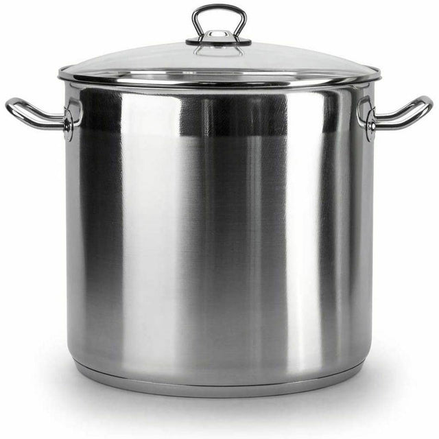 10 Litre Stock Pot With Glass Lid by GEEZY - UKBuyZone