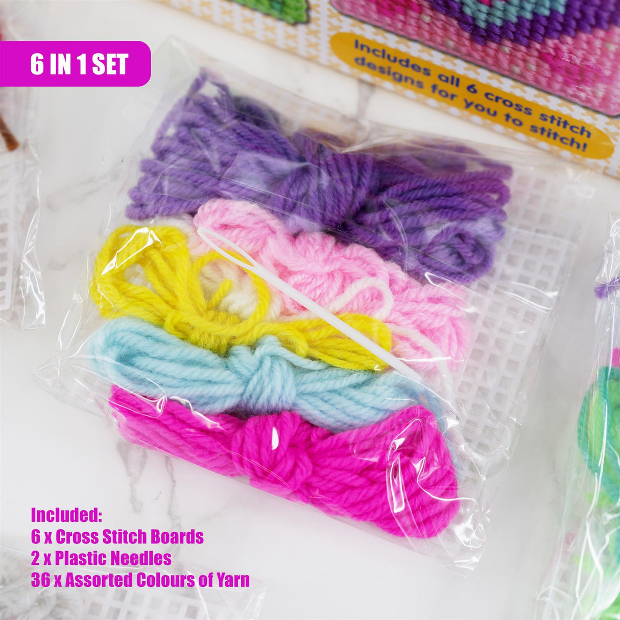 6-in-1 Traditional Cross Stitch Kit