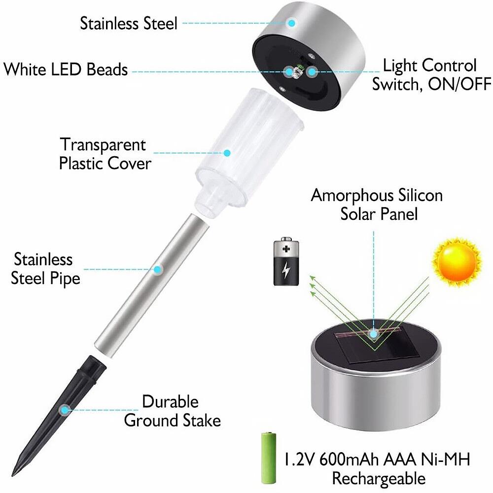 Solar Lights Outdoor Garden 10 Pieces by GEEZY - UKBuyZone