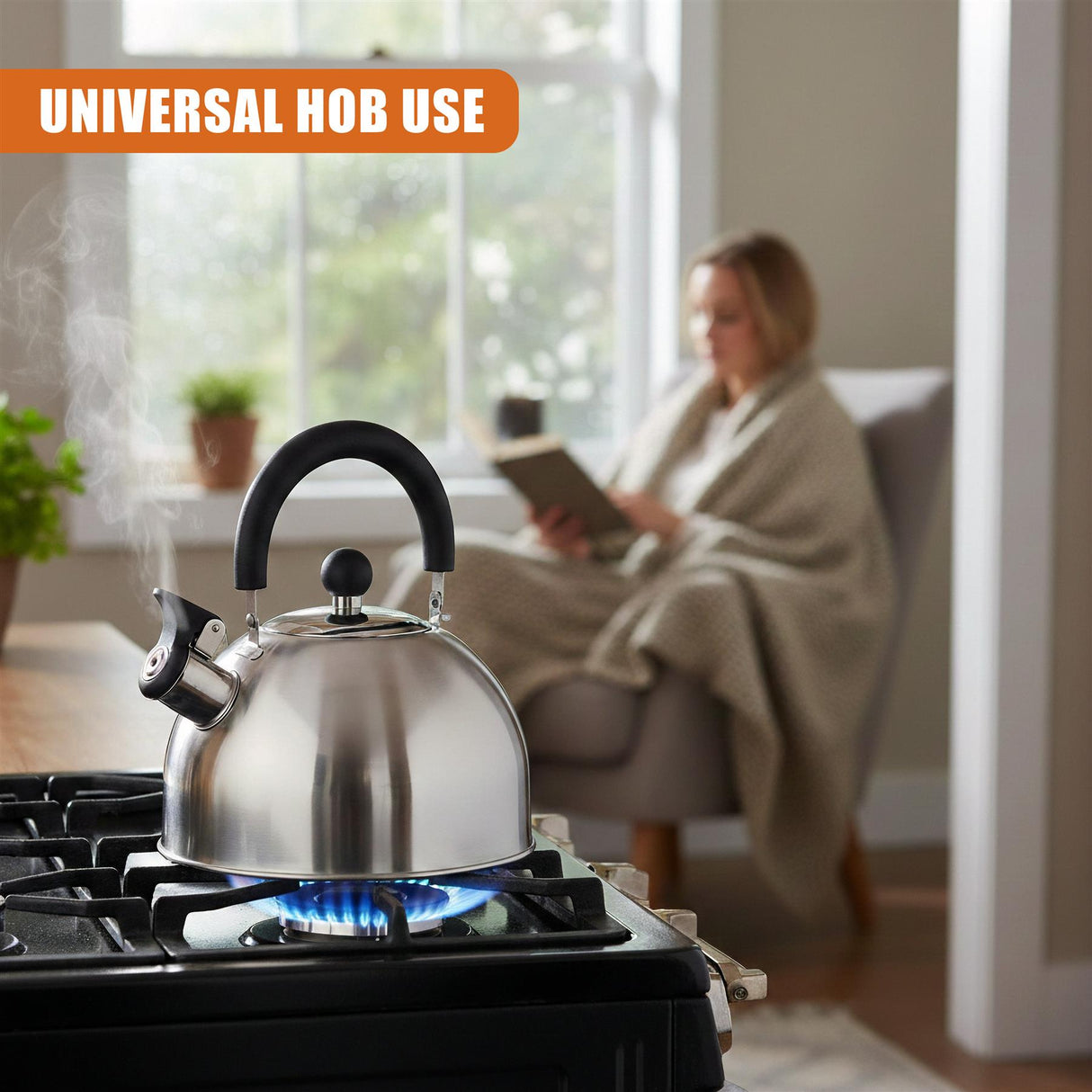 2.5 L Stainless Steel Whistling Camping Kettle