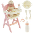Baby Doll with Feeding High Chair & Accessories by BiBi Doll - UKBuyZone
