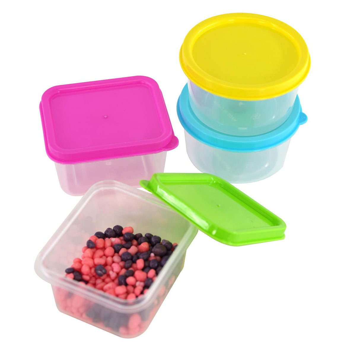 Set of 4 Mini Food Storage Containers with Lids by GEEZY - UKBuyZone
