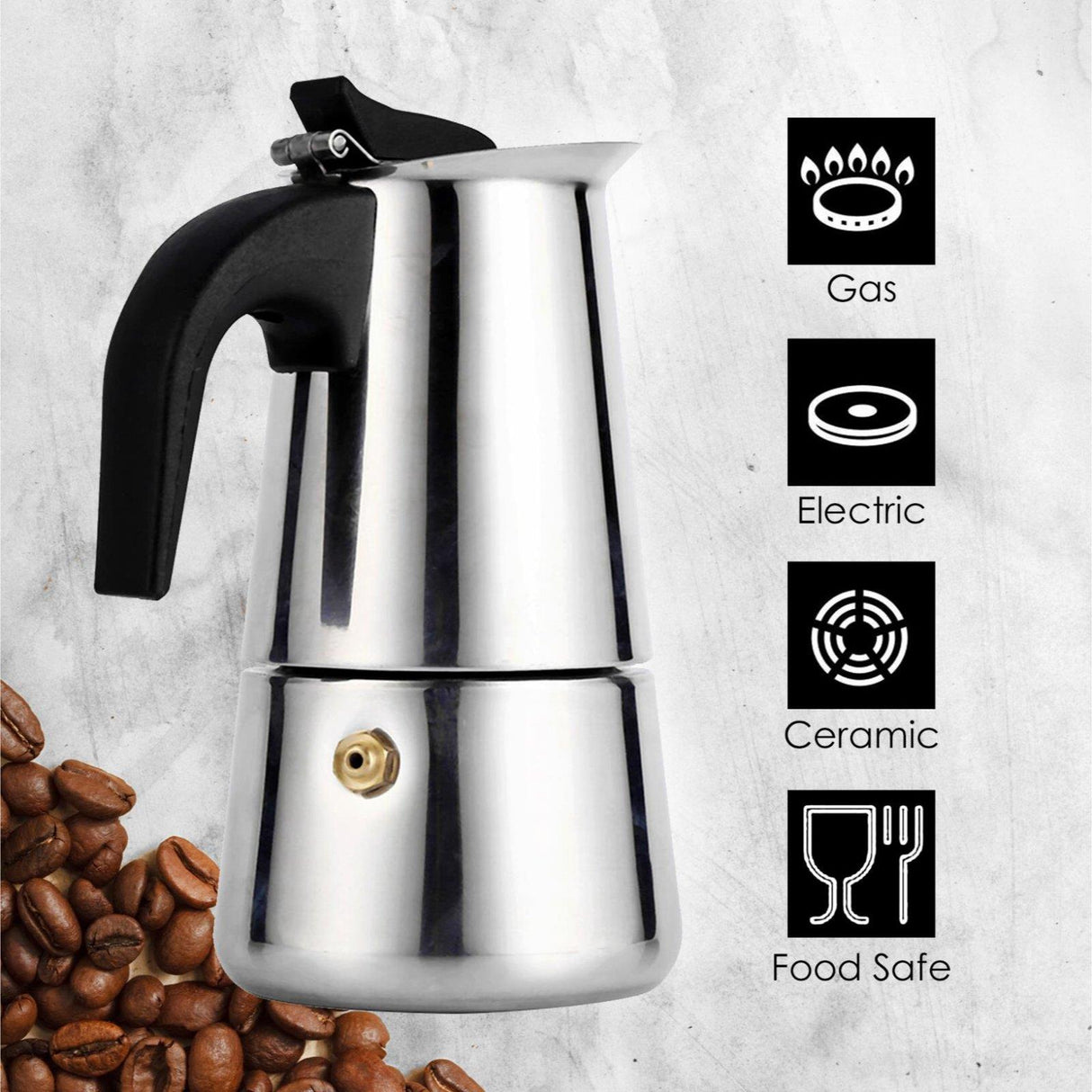 2 Cup Espresso Pot by GEEZY - UKBuyZone