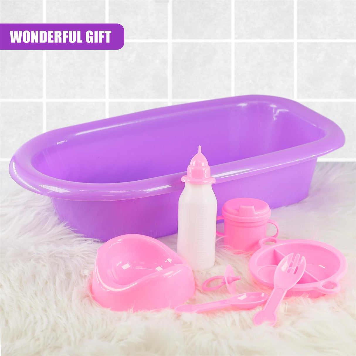 Baby Doll Bath Set with Accessories by BiBi Doll - UKBuyZone