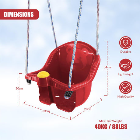 Red Children's Safety Swing Seat by MTS - UKBuyZone