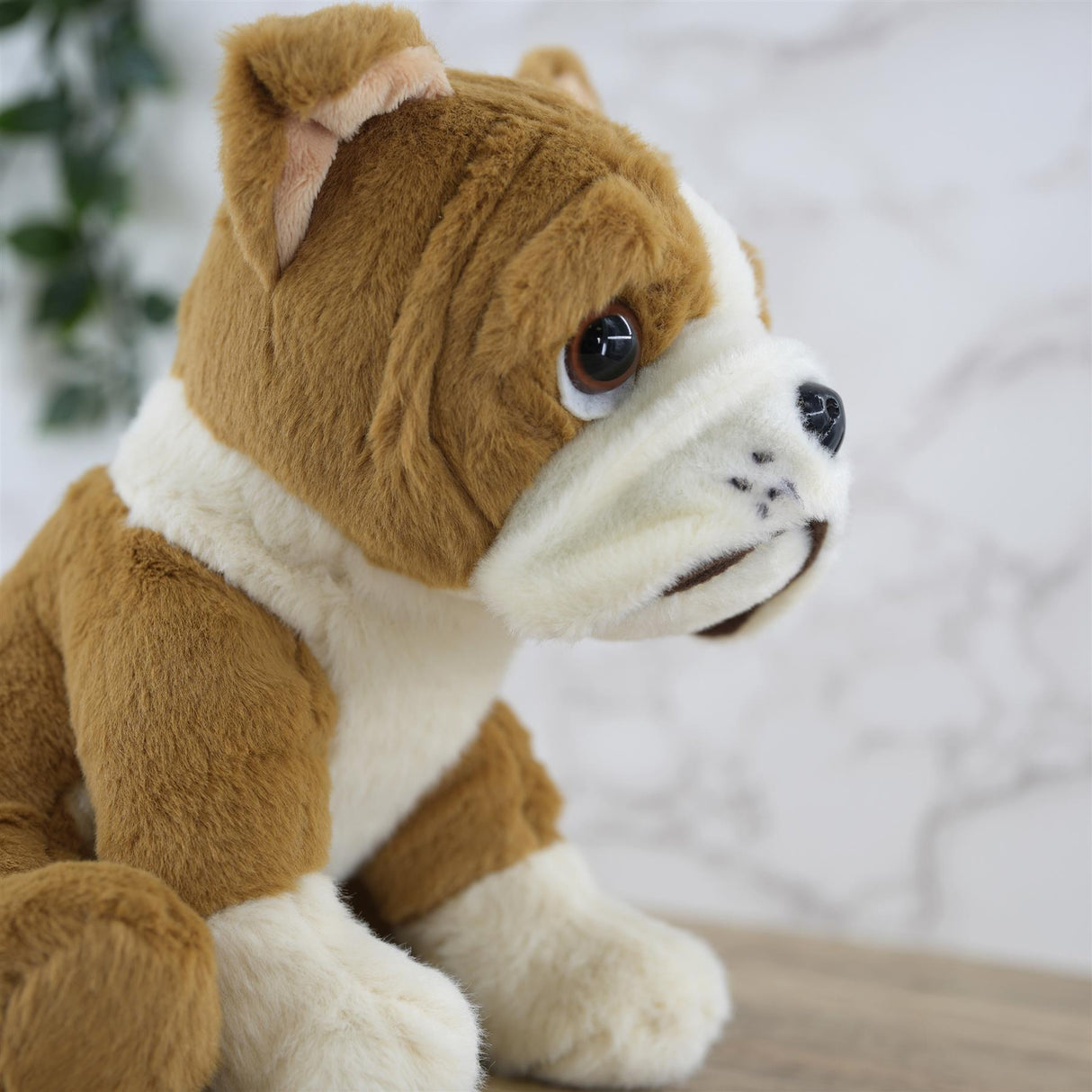 Small Sitting English Bulldog Soft Toy by The Magic Toy Shop - UKBuyZone