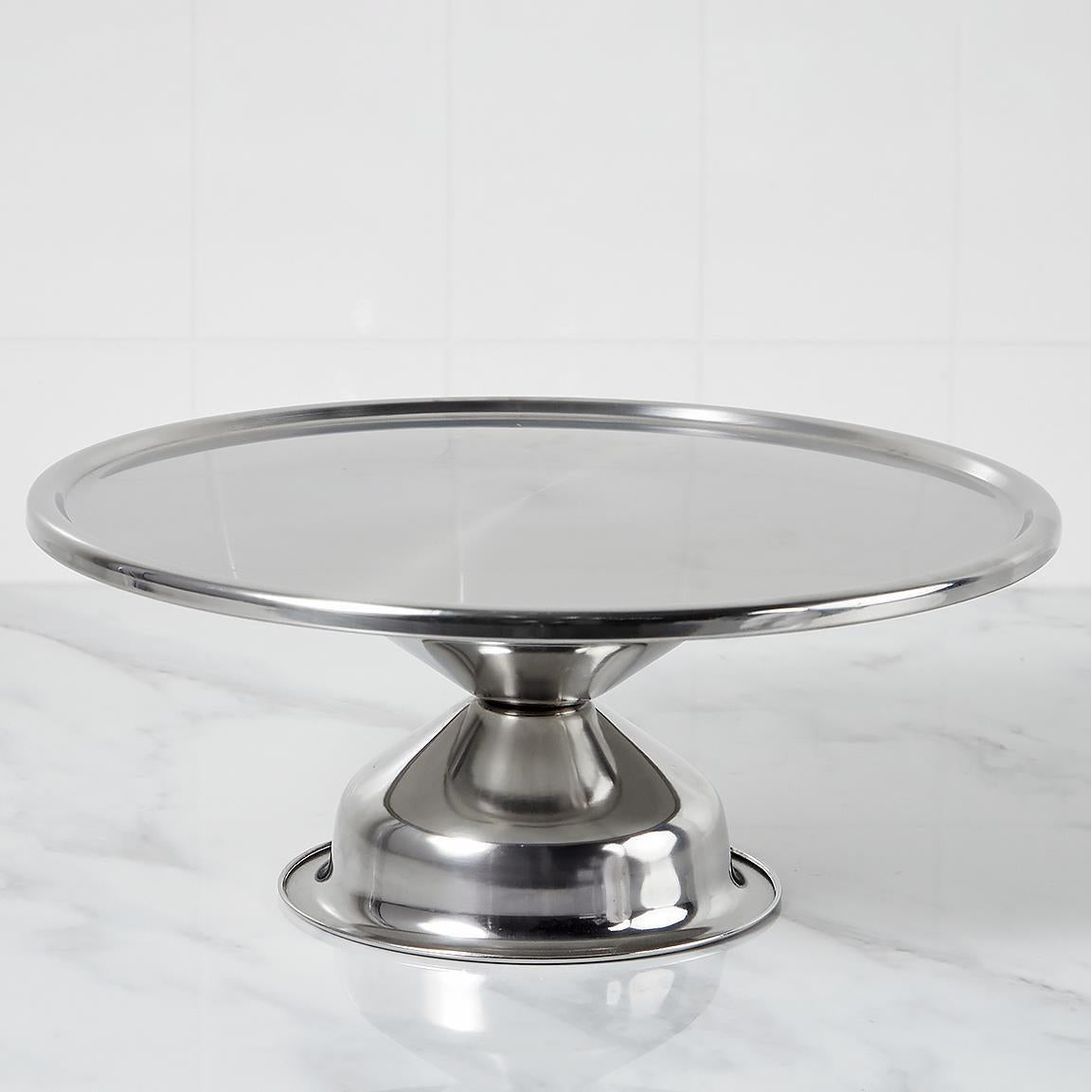 Stainless Steel Cake Stand 33 cm by GEEZY - UKBuyZone