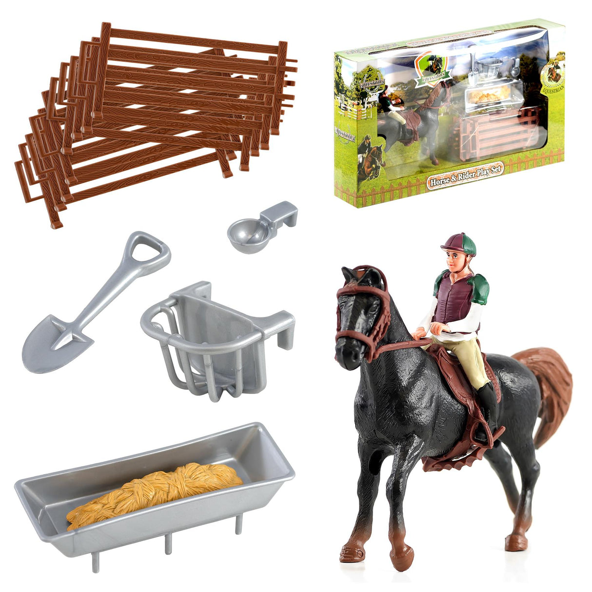 Horse and Rider Playset by The Magic Toy Shop - UKBuyZone