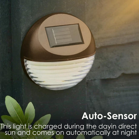 10 x Solar LED Fence Lights Bronze by GEEZY - UKBuyZone