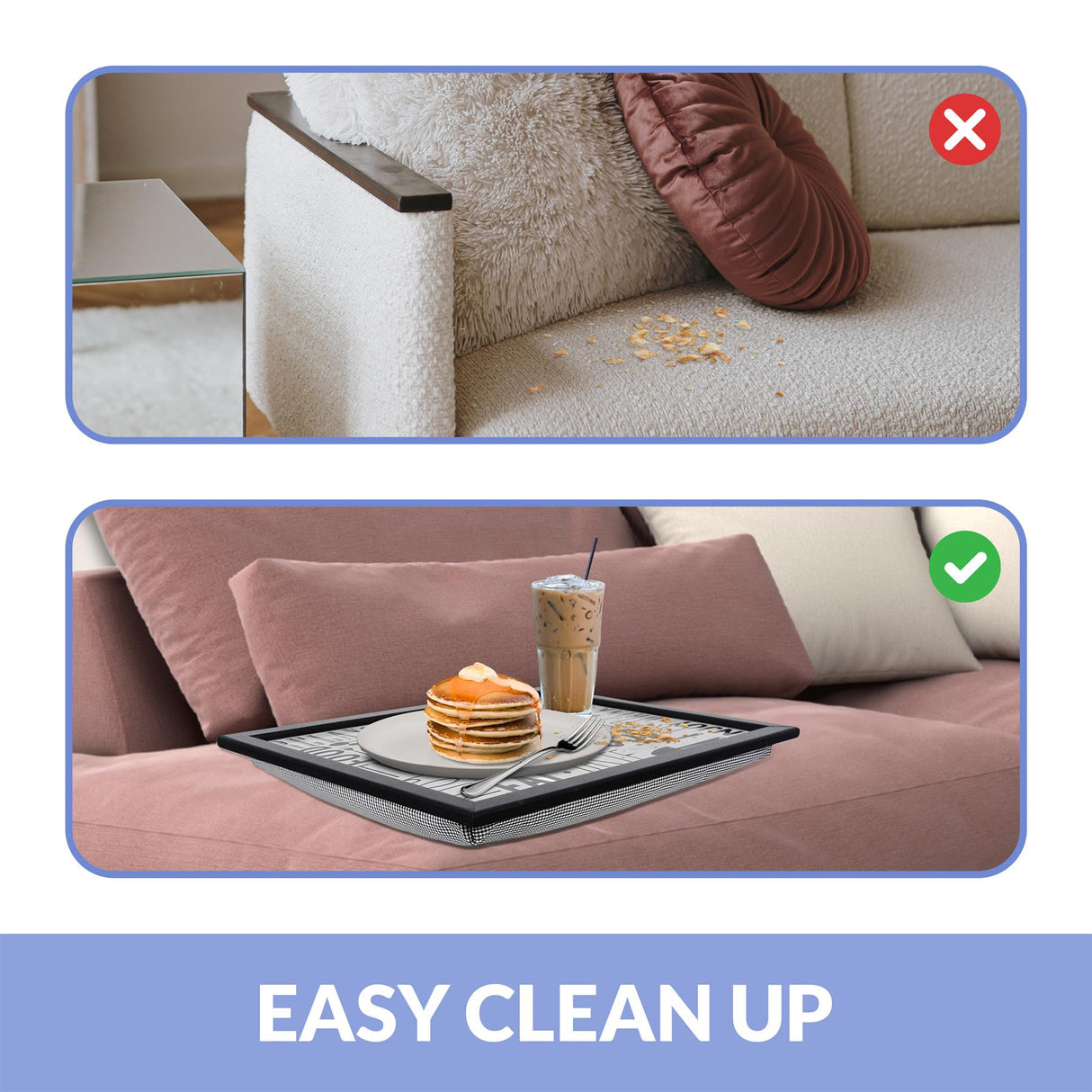 Snack Time Lap Tray With Bean Bag Cushion by Geezy - UKBuyZone