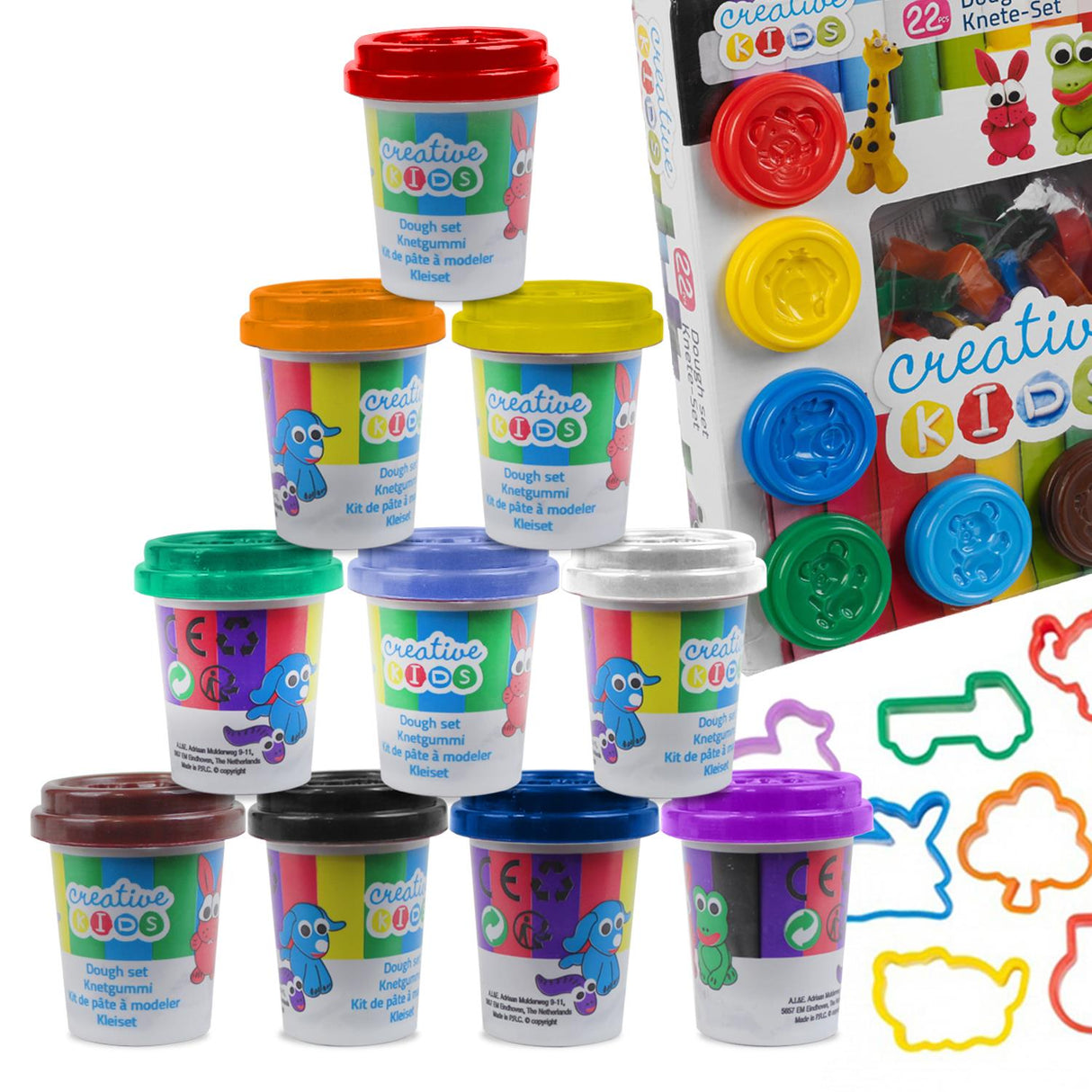 22 Pieces Play Dough Set & Accessories by The Magic Toy Shop - UKBuyZone