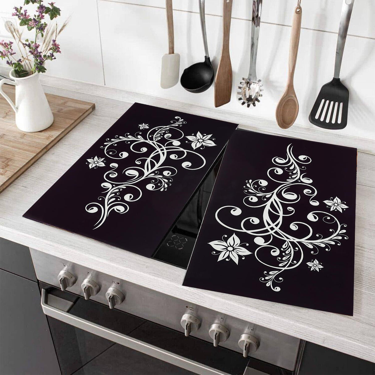 Black Glass Cutting Boards by Geezy - UKBuyZone