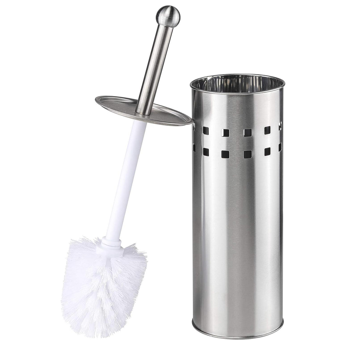 Stainless Steel Toilet Brush & Holder by GEEZY - UKBuyZone