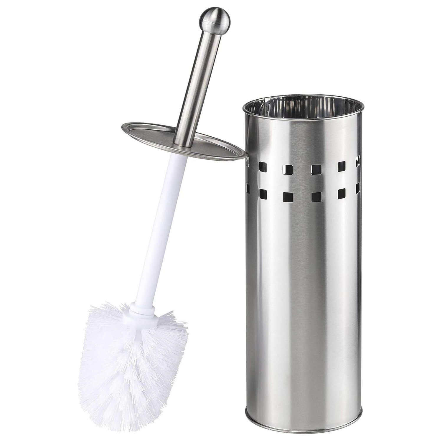 Stainless Steel Toilet Brush & Holder by GEEZY - UKBuyZone