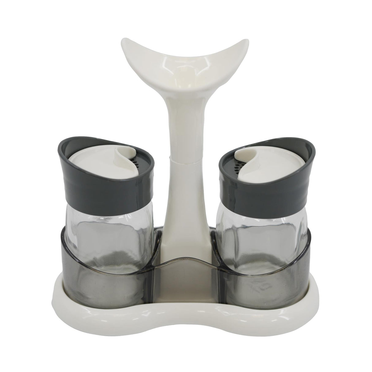 Salt and Pepper Shaker Set / Salt and Pepper Pots With Holder by GEEZY - UKBuyZone