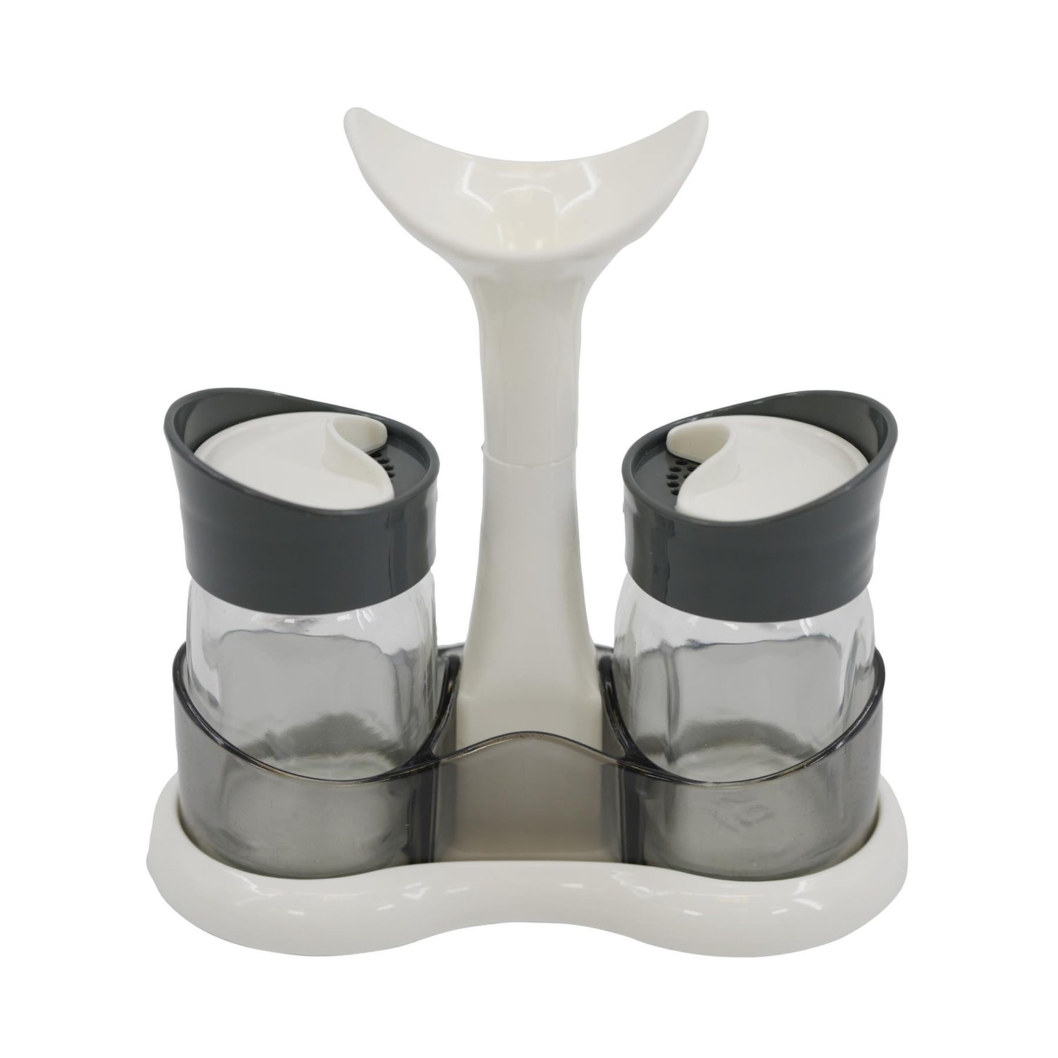 Salt and Pepper Shaker Set / Salt and Pepper Pots With Holder by GEEZY - UKBuyZone