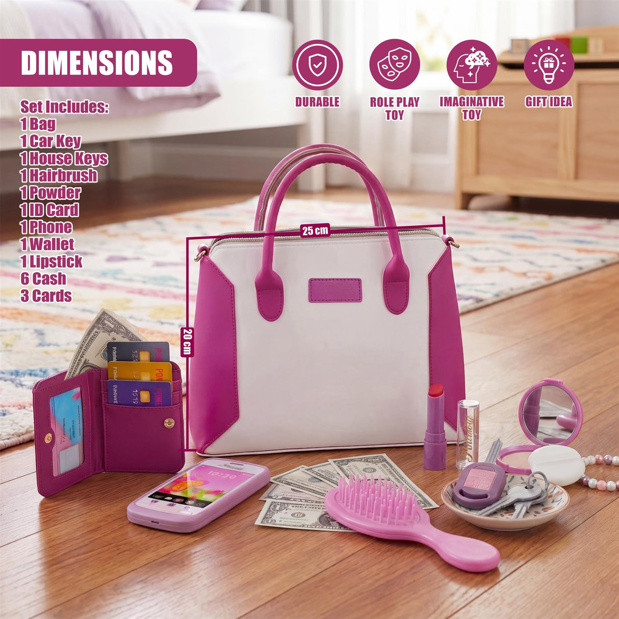 Toy Handbag Pretend Play Makeup Set