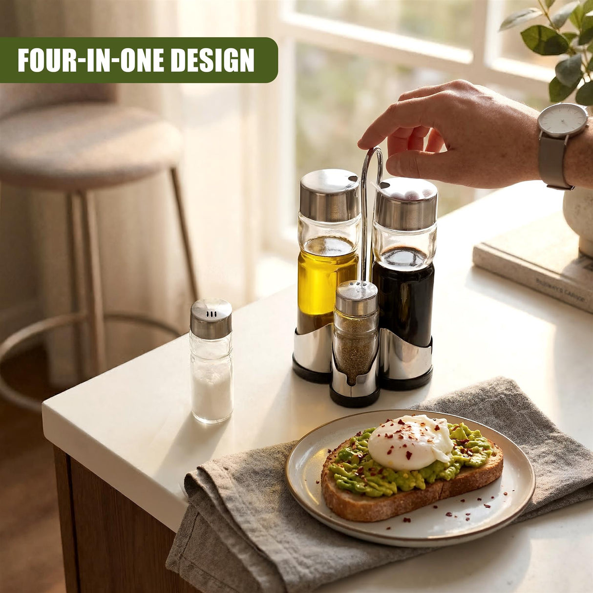4 Piece Condiment Set