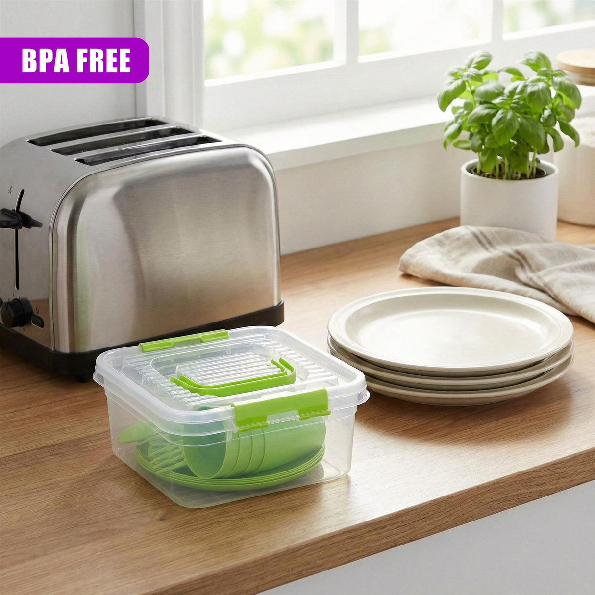 21 Piece Picnic Cutlery Set