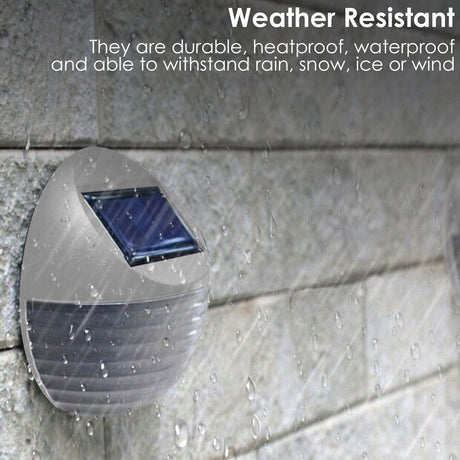 10 x Solar LED Fence Lights Silver by GEEZY - UKBuyZone