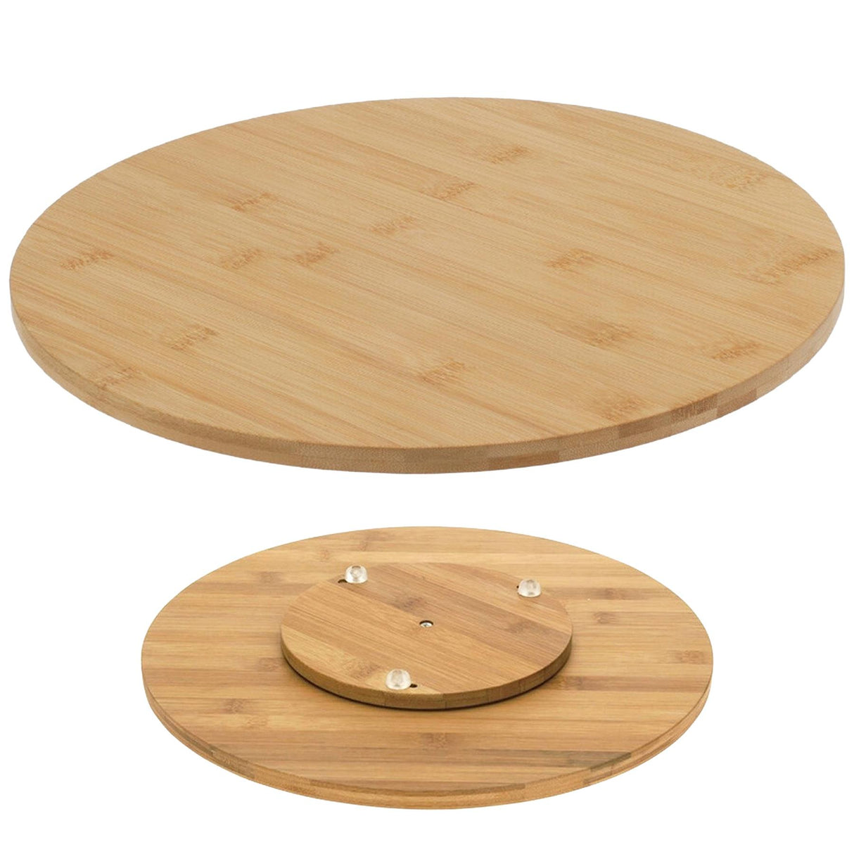 Bamboo Wooden Rotating Turntable 35cm by GEEZY - UKBuyZone