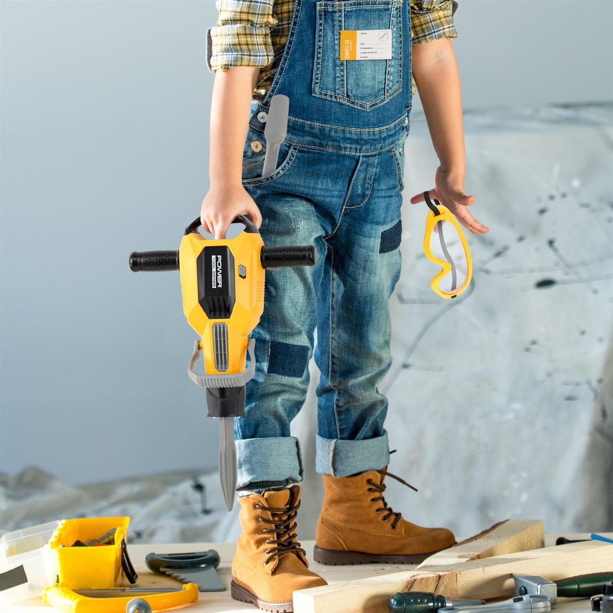 Kids Pretend Jackhammer Toy by The Magic Toy Shop - UKBuyZone