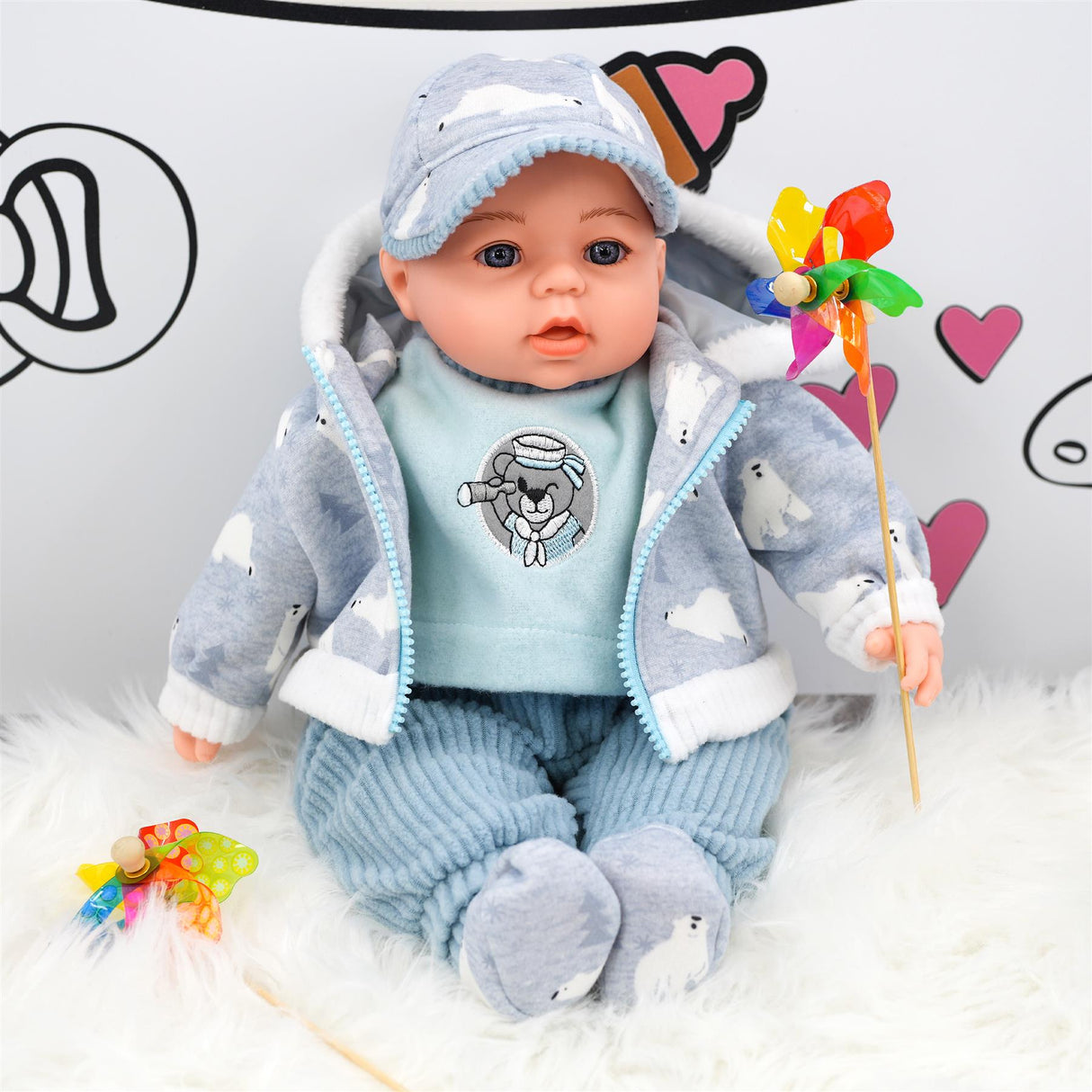 BiBi Baby Doll "#2 White Claw" (45 cm / 18") by BiBi Doll - UKBuyZone