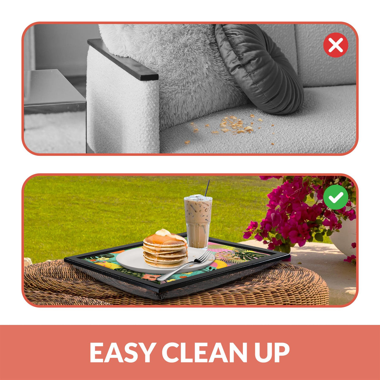 Tropical Fruit Lap Tray With Bean Bag Cushion by Geezy - UKBuyZone