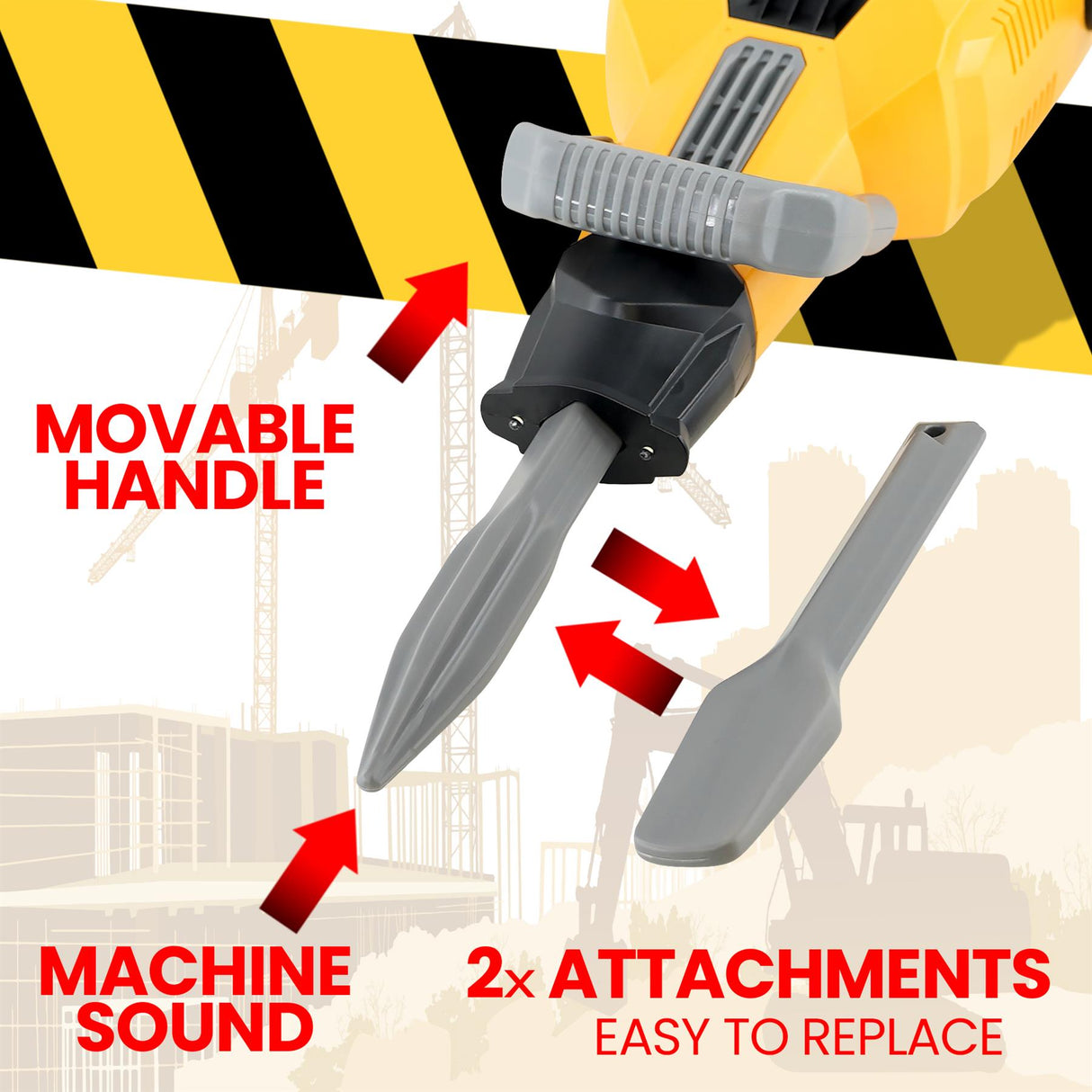 Kids Pretend Jackhammer Toy by The Magic Toy Shop - UKBuyZone