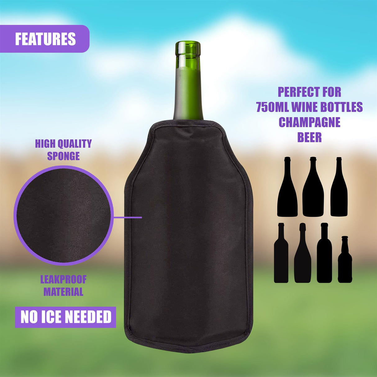 Wine Bottle Cooler Sleeve by Geezy - UKBuyZone