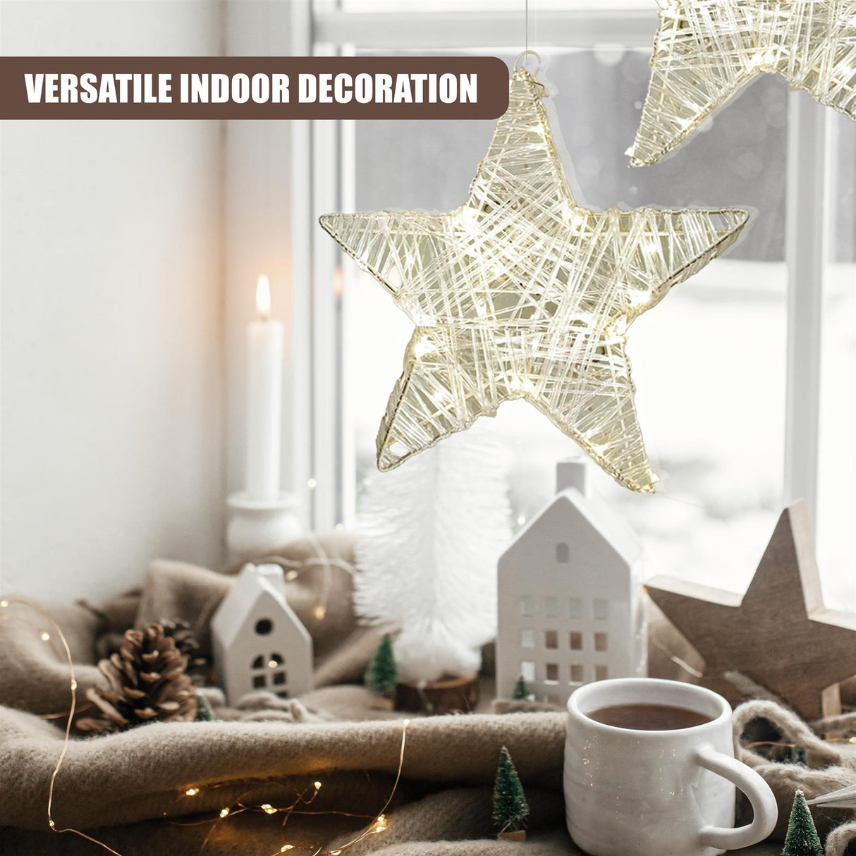 Christmas Star with 30 LED Warm White Lights