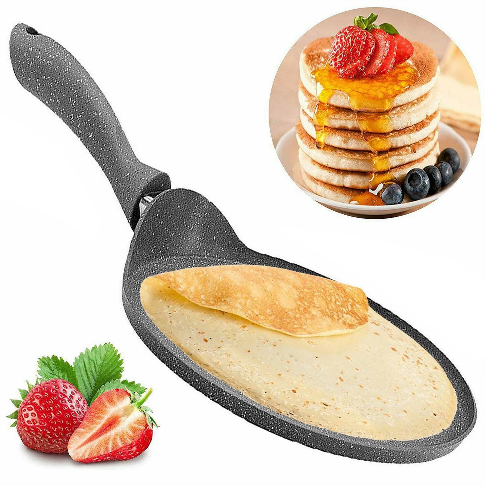 Pancake Maker Crepe Pan Non-Stick Grey Sautefrypan Pancake Maker  Granite Geezy