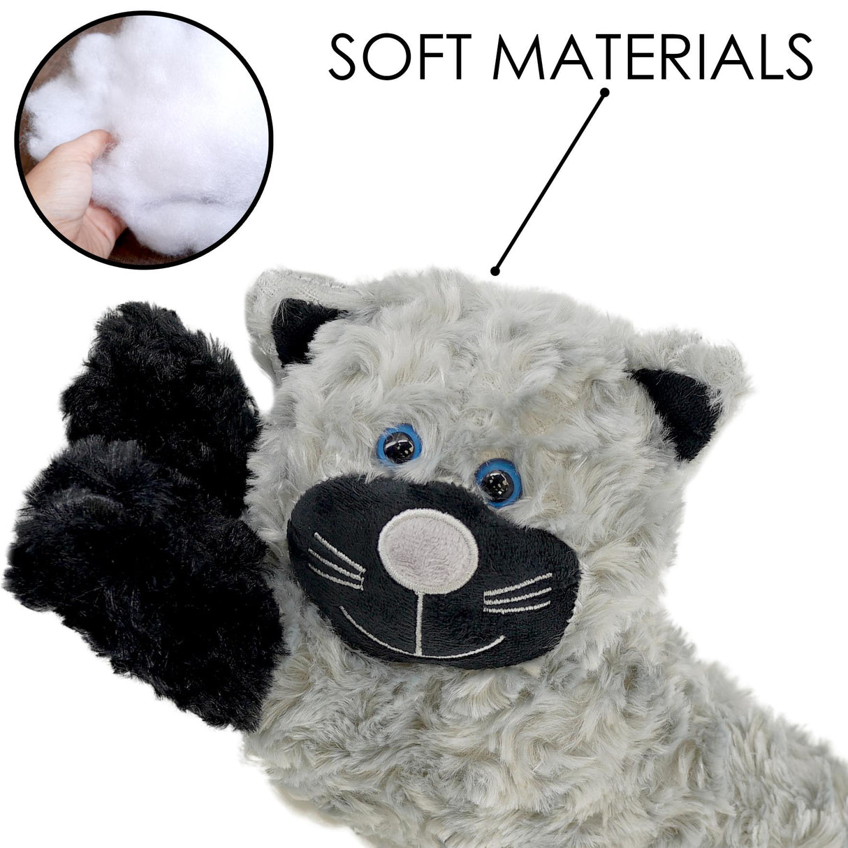 Novelty Draught Excluder for Doors Grey Cat Design by GEEZY - UKBuyZone