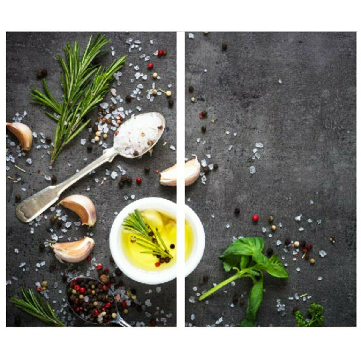 Glass Cutting Boards with Salt & Garlic Design by Geezy - UKBuyZone