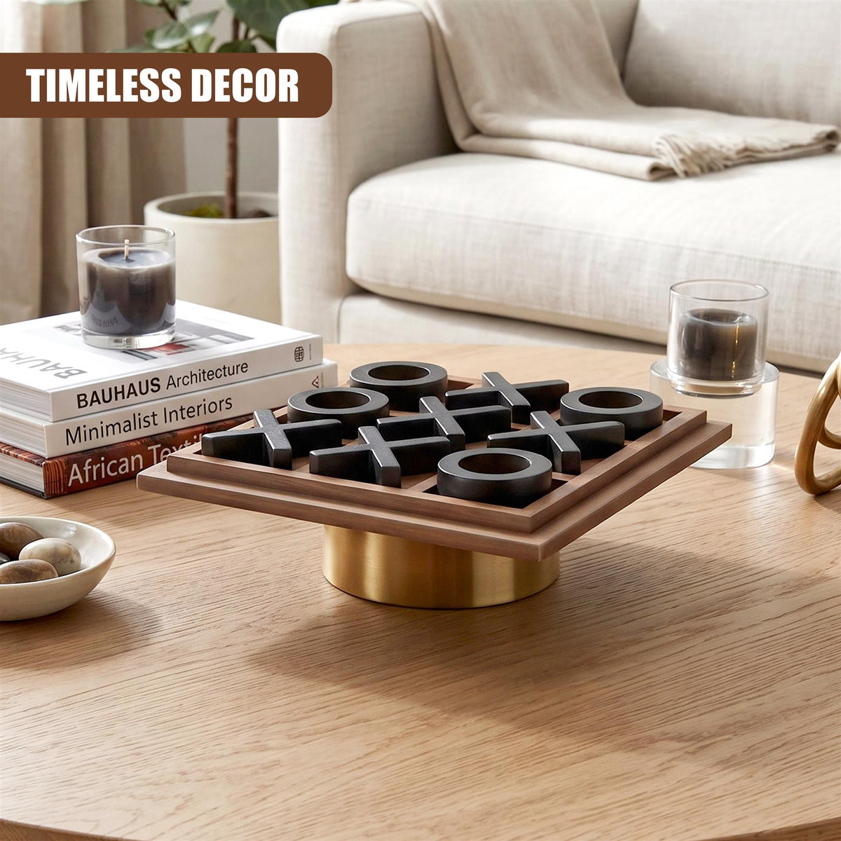 Wooden Noughts and Crosses Game