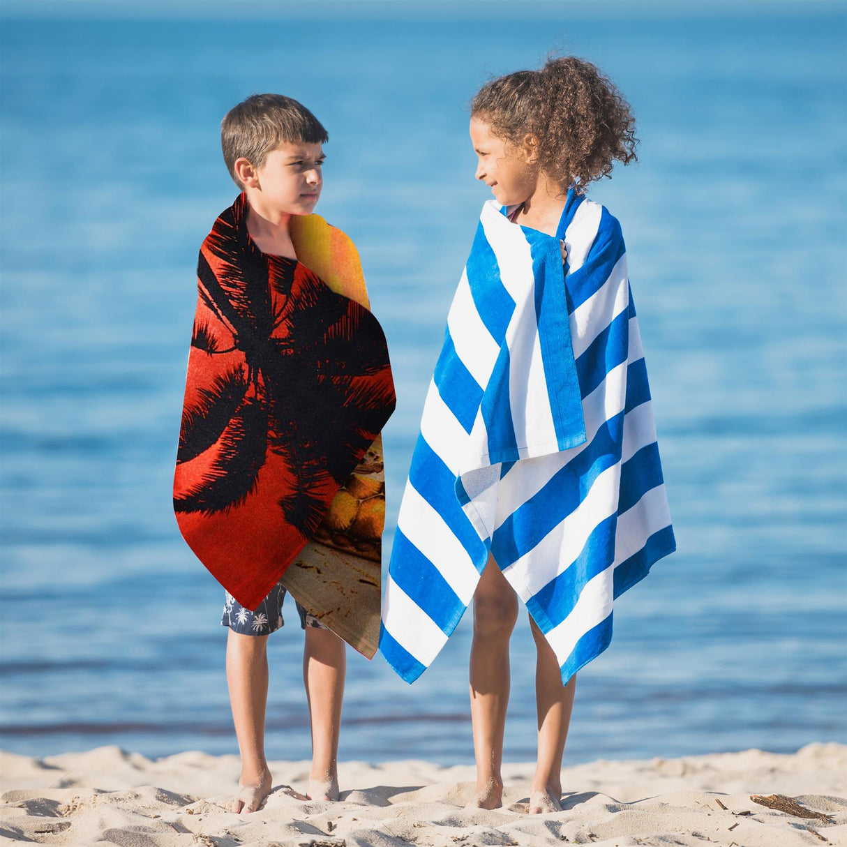 Sunset Tortoise Design Large Towel by Geezy - UKBuyZone