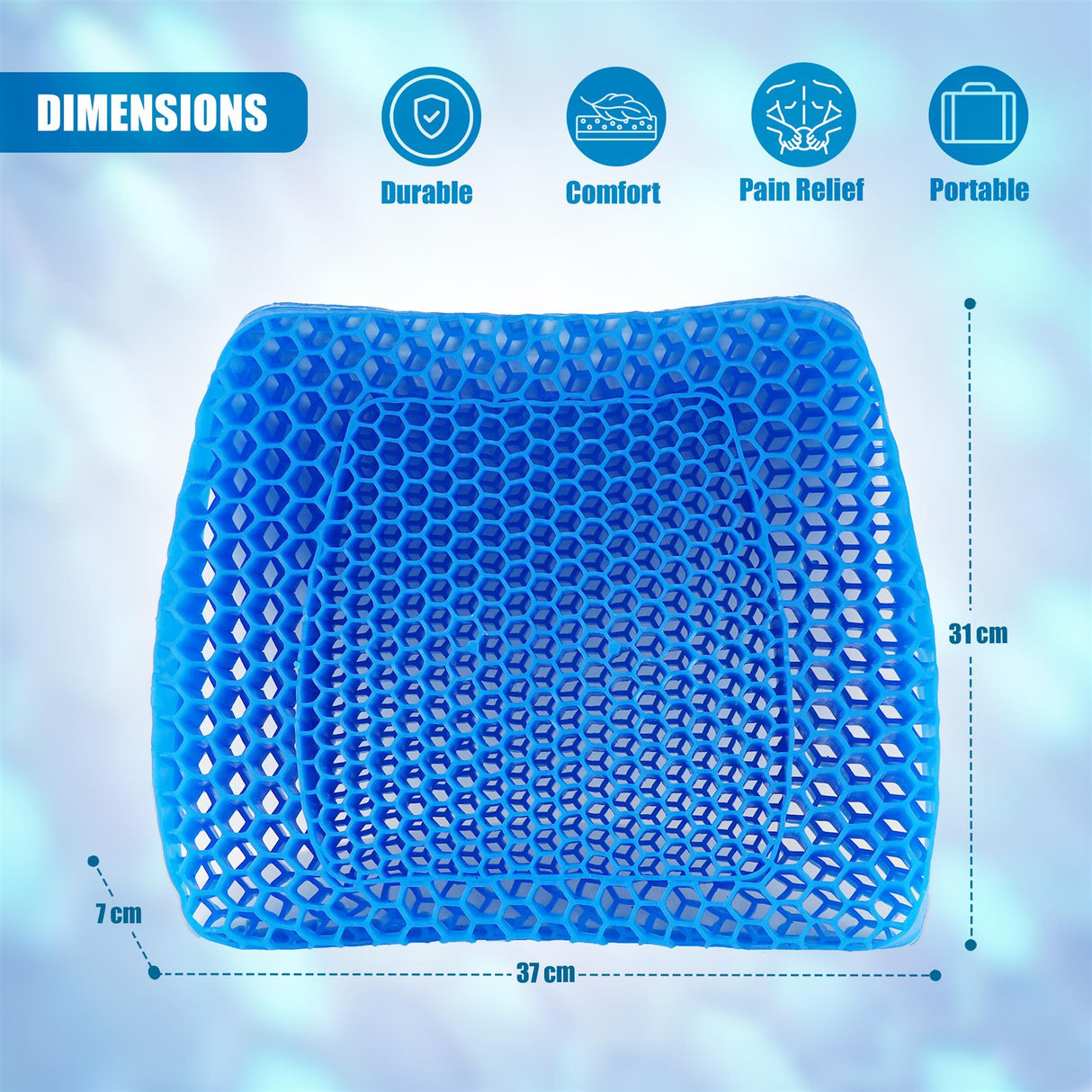 Orthopaedic Gel Seat Cushion by GEEZY - UKBuyZone