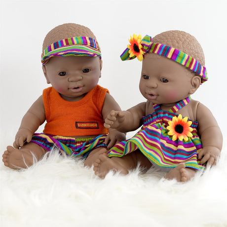BiBI Black Twin Dolls (30 cm / 12") by BiBi Doll - UKBuyZone