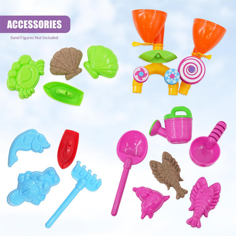 Pink Sand and Water Table Garden Sandpit Play Set by The Magic Toy Shop - UKBuyZone