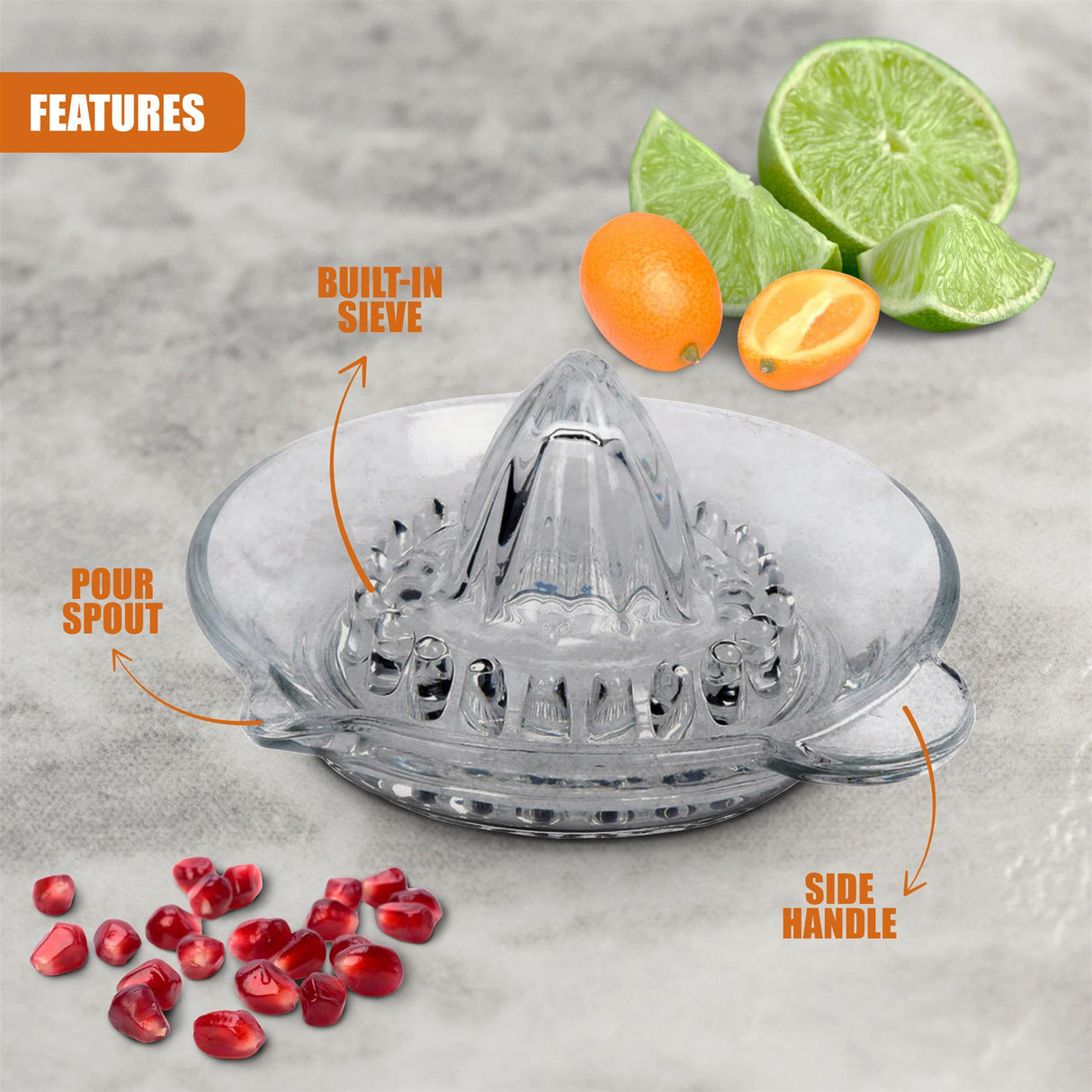 Glass Citrus Juicer by GEEZY - UKBuyZone