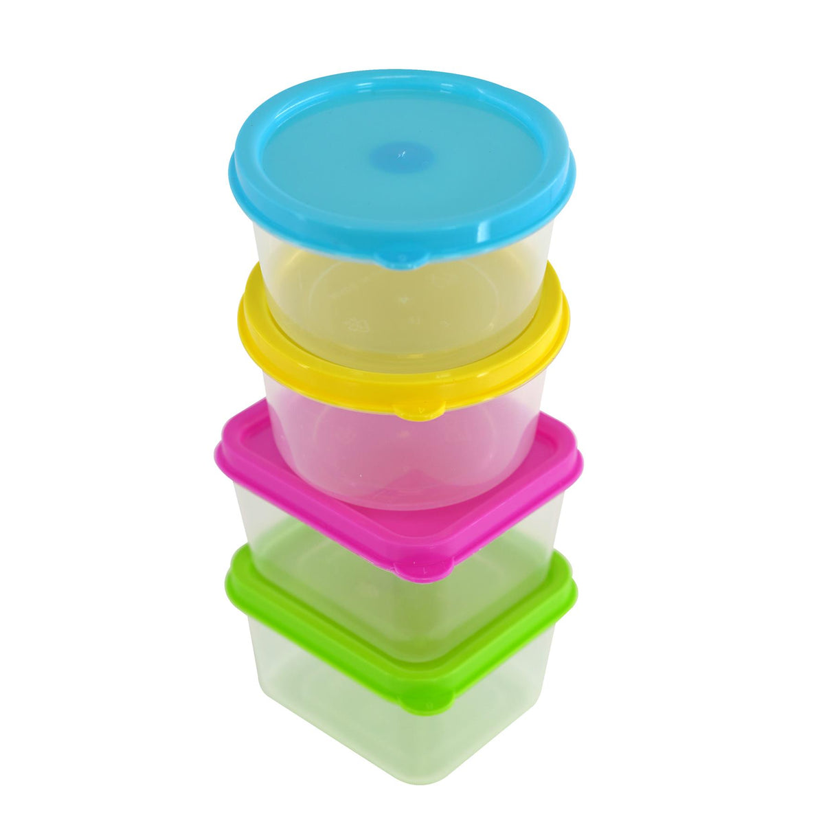 Set of 4 Mini Food Storage Containers with Lids by GEEZY - UKBuyZone