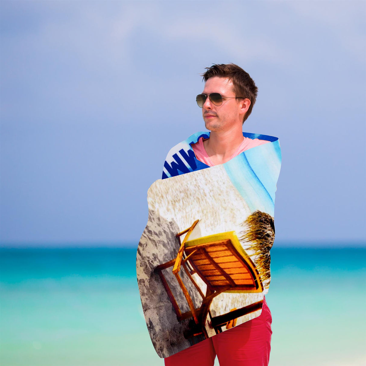 Hello Summer Design Large Towel by Geezy - UKBuyZone