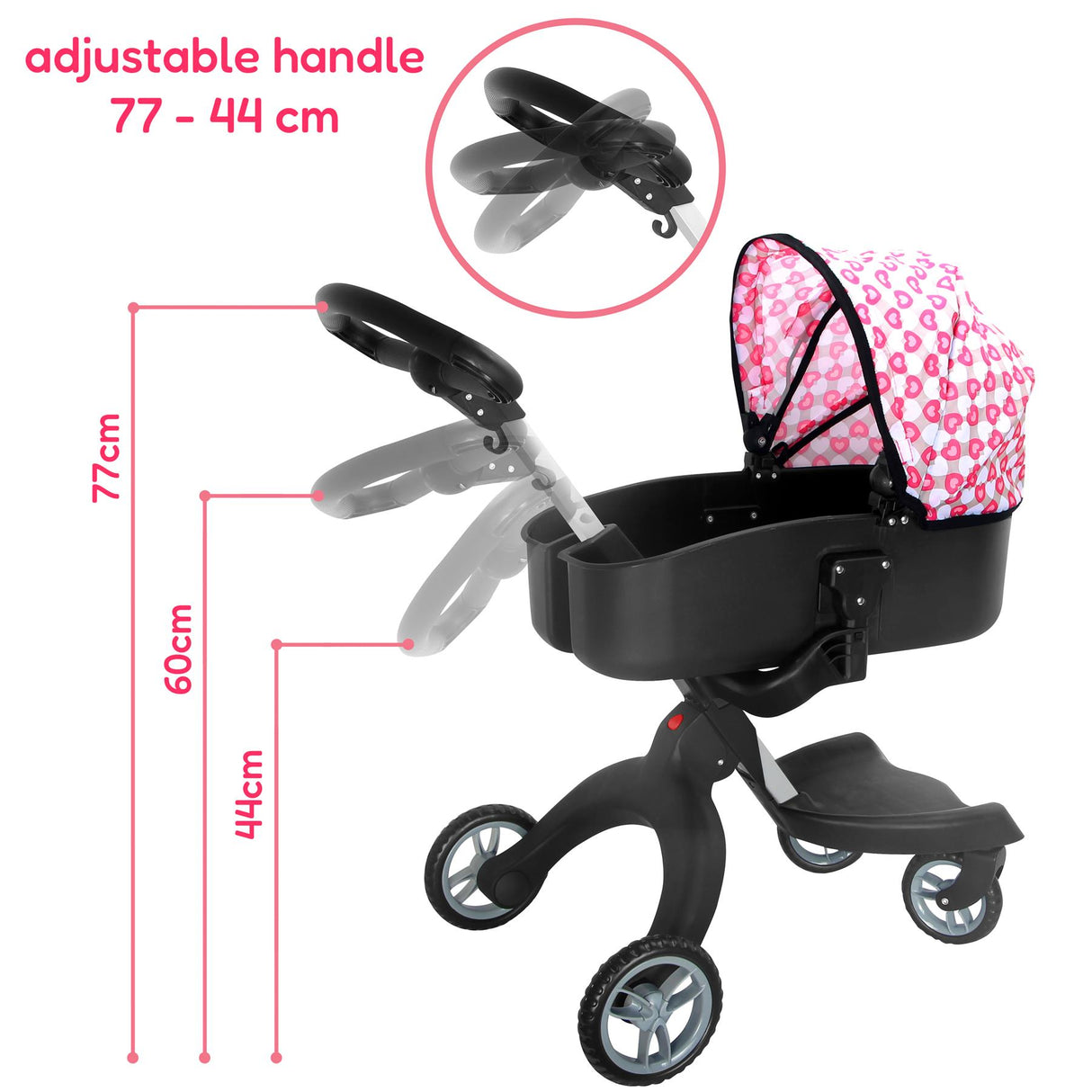 2-In-1 Pink Doll Pram & Carrier by BiBi Doll - UKBuyZone