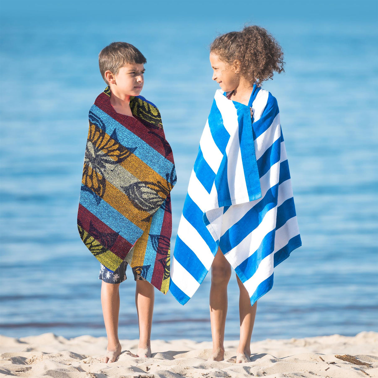 Large Multicoloured Beach Towels by Geezy - UKBuyZone